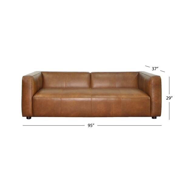 dimension image slide 1 of 2, Abbyson Hamilton 2 Piece Top Grain Lather Armchair and Sofa Living Room Set