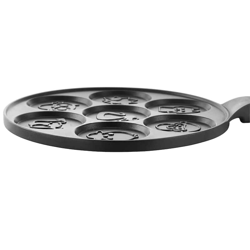 MegaChef Happy Face Emoji 10.5 Inch Aluminum Nonstick Pancake Pan