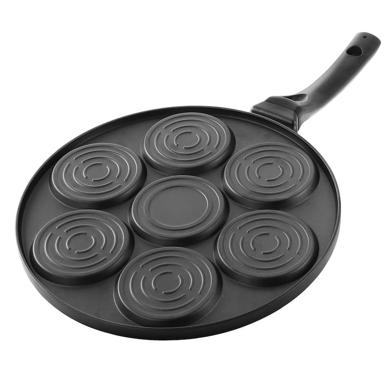 MegaChef Happy Face Emoji 10.5 Inch Aluminum Nonstick Pancake Pan