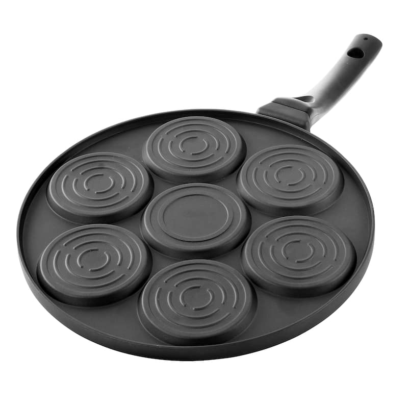MegaChef Happy Face Emoji 10.5 Inch Aluminum Nonstick Pancake Pan