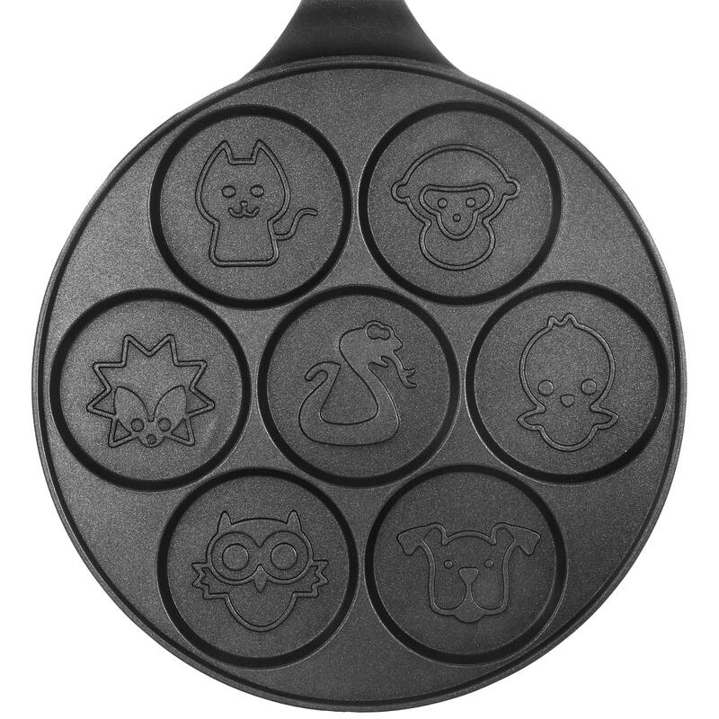MegaChef Happy Face Emoji 10.5 Inch Aluminum Nonstick Pancake Pan