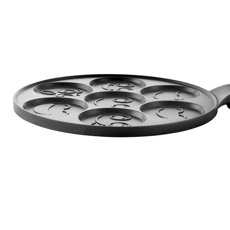 MegaChef Happy Face Emoji 10.5 Inch Aluminum Nonstick Pancake Pan