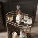 Chesley  Champagne Gold Oval Bar Cart by iNSPIRE Q Bold - N/A - Thumbnail 1