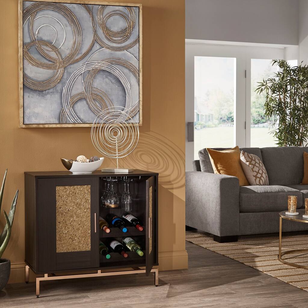 Edgewood Dark Cherry Finish Wine Cabinet by iNSPIRE Q Bold