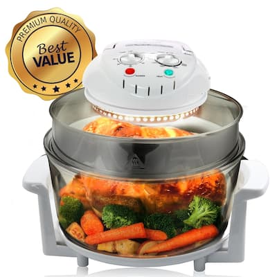 Megachef Multipurpose Countertop Halogen Oven Air Fryer in White