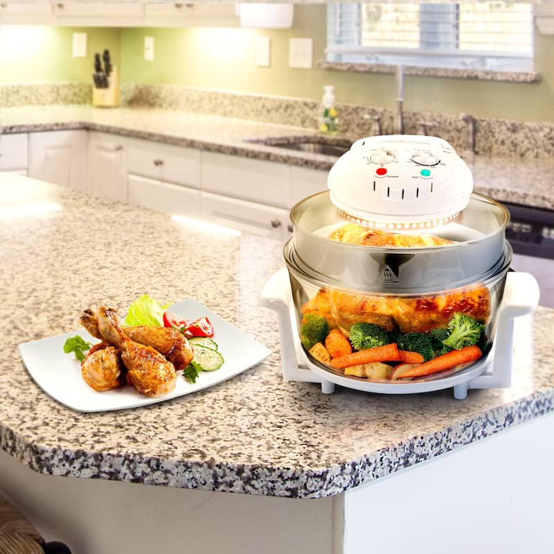 Megachef Multipurpose Countertop Halogen Oven Air Fryer in White