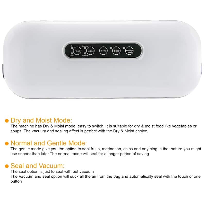 MegaChef Home Vacuum Sealer and Food Preserver with Extra Bag