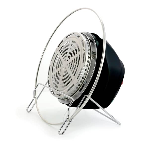 Megachef Multipurpose Countertop Halogen Oven Air fryer in Black Bed