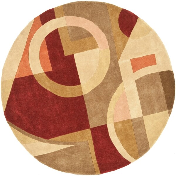 Safavieh Handmade Rodeo Drive Modern Abstract Beige Multi Wool Safavieh Handmade Rodeo Drive Modern Abstract Beige Multi Wool Rug 7 X27