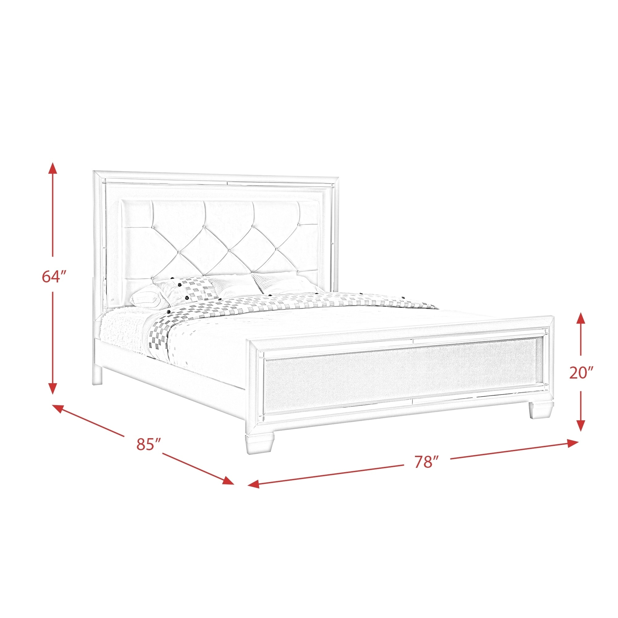 Picket House Furnishings Glamour Panel 5PC Bedroom Set
