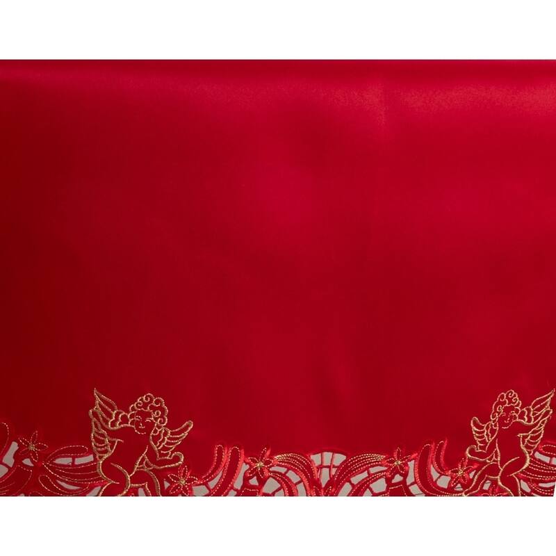 Embroidered Tablecloth With Cupid Design