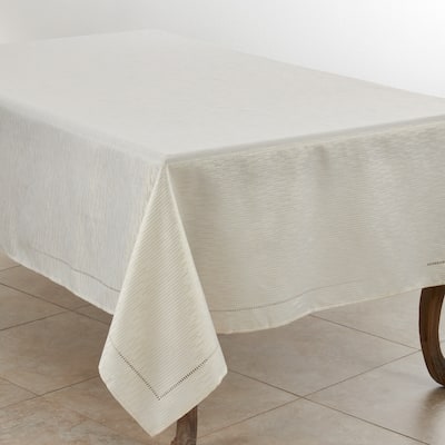 Casual Style Tablecloth With Hemstitched Design