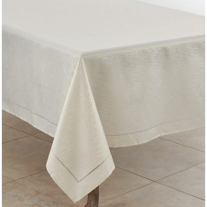 Casual Style Tablecloth With Hemstitched Design - 70 x 70