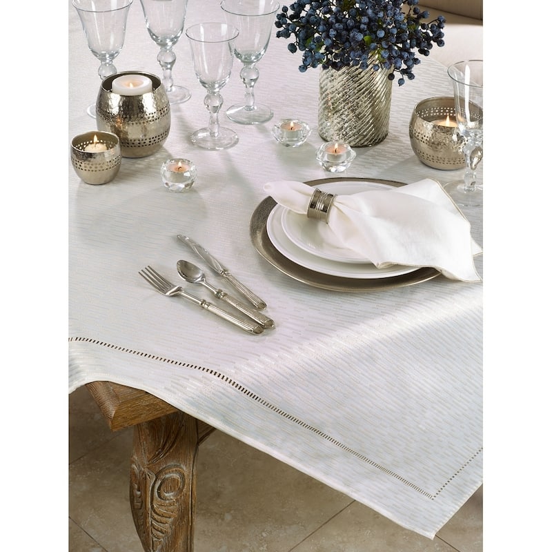 Casual Style Tablecloth With Hemstitched Design