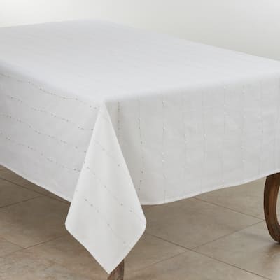 Modern Tablecloth With Embroidered Design