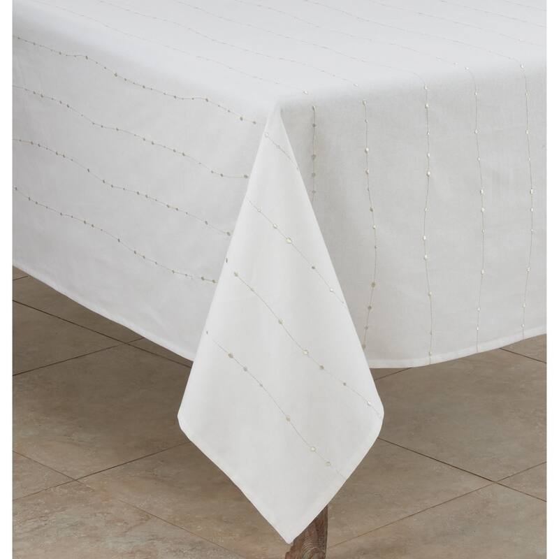 Modern Tablecloth With Embroidered Design