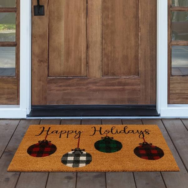 Shop Farmhouse Living Holiday Rustic Ornaments Coir Door Mat