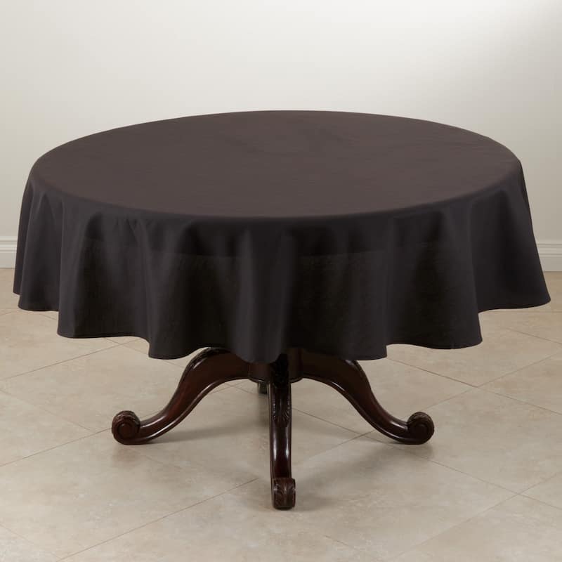 Everyday Design Solid Color Tablecloth - 120 x 120 - Black - Round