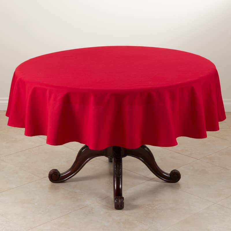 Everyday Design Solid Color Tablecloth - 72 x 72 - Red - Round