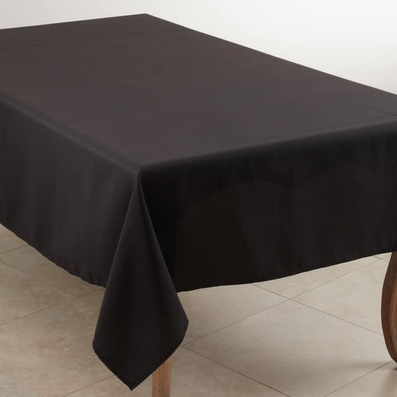 Everyday Design Solid Color Tablecloth - 90 x 156 - Black - Rectangle