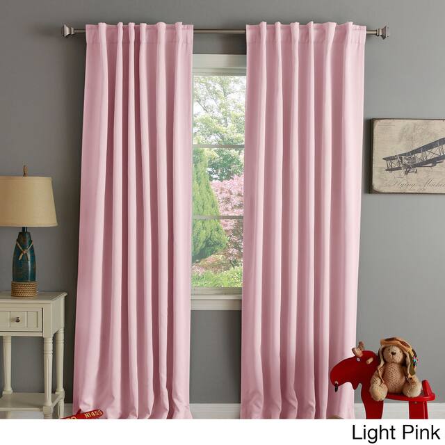 Aurora Home Insulated Thermal Blackout 84-inch Curtain Panel Pair - 52 x 84 - Light Pink