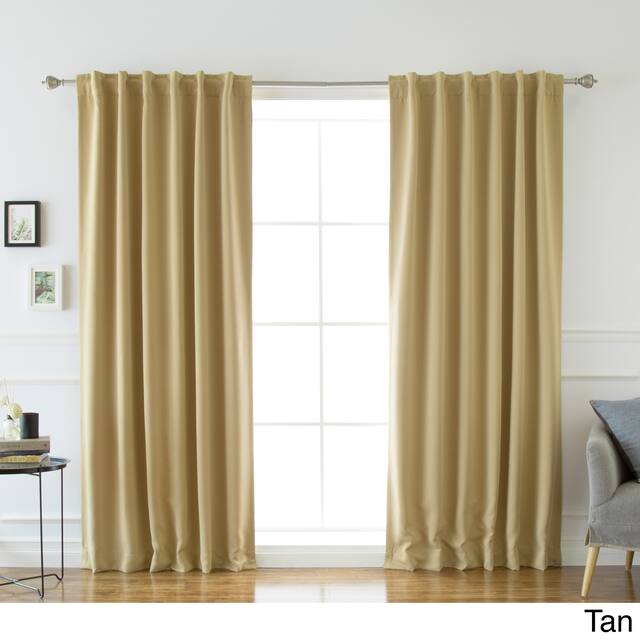 Aurora Home Insulated Thermal Blackout 84-inch Curtain Panel Pair - 52 x 84 - Tan