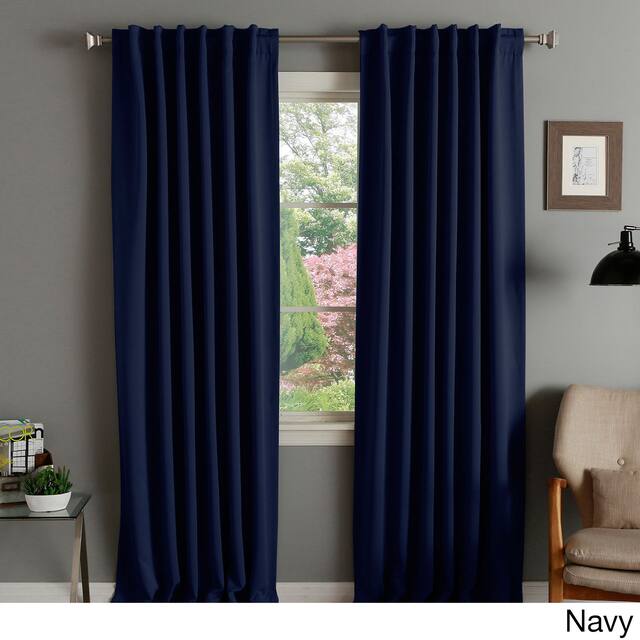 Aurora Home Insulated Thermal Blackout 84-inch Curtain Panel Pair - 52 x 84 - Navy