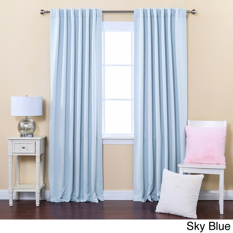 None Insulated Thermal Blackout 84 inch Curtain Panel Pair Blue Size 52 x 84