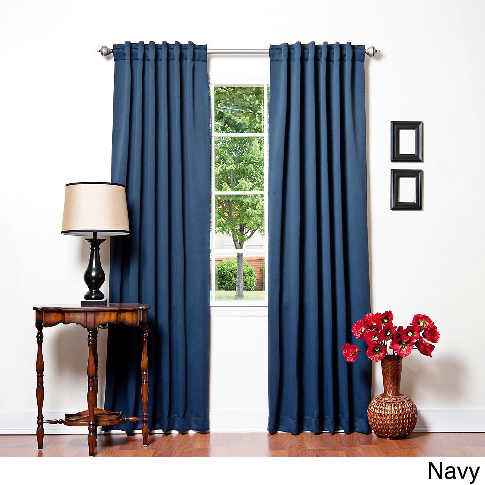 None Insulated Thermal Blackout 84 inch Curtain Panel Pair Blue Size 52 x 84