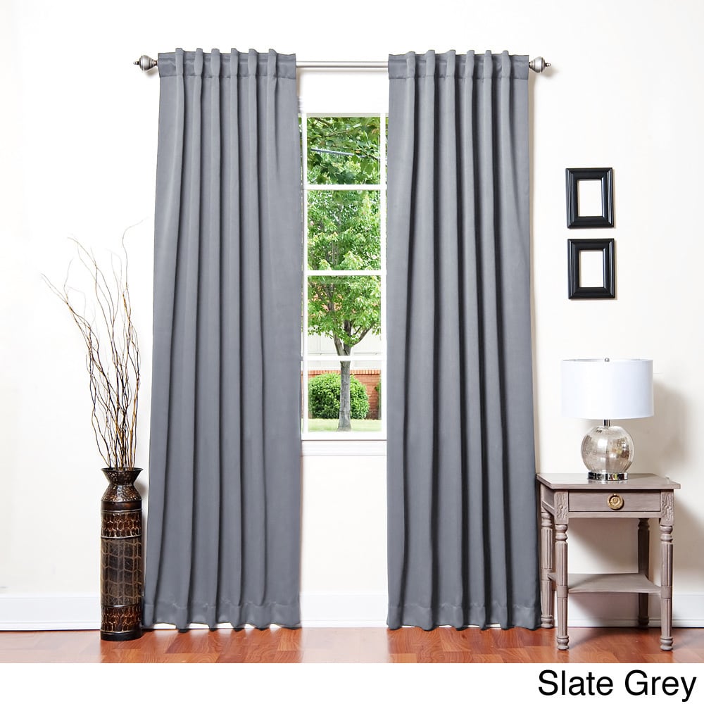 None Insulated Thermal Blackout 84 inch Curtain Panel Pair Grey Size 52 x 84