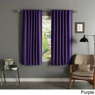 Buy Purple Thermal Back Tab Curtains Drapes Online At
