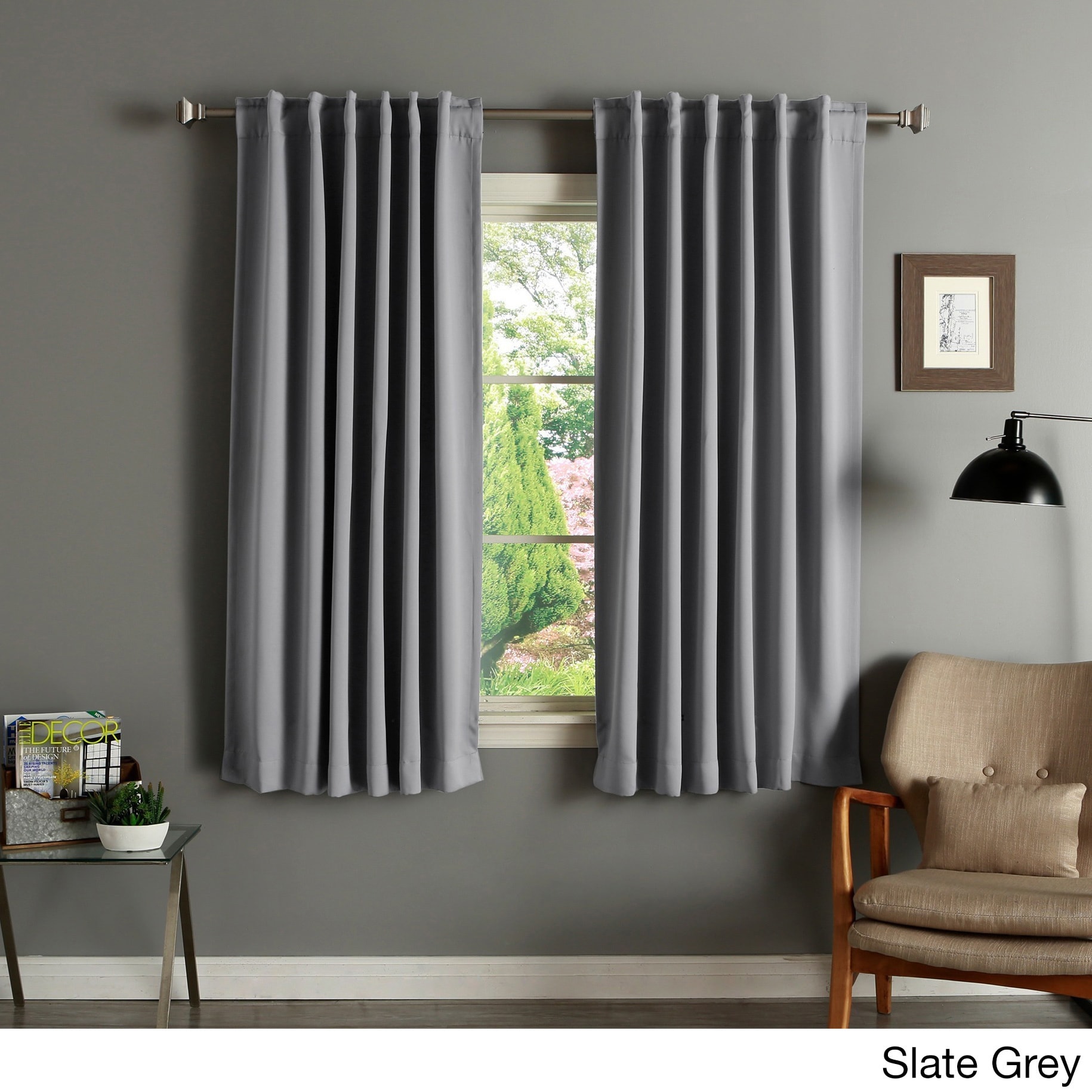Aurora Home Solid Insulated Thermal 63 Inch Blackout Curtain Aurora Home Solid Insulated Thermal