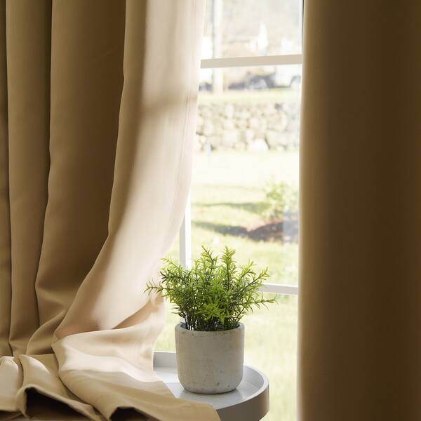 Shop Aurora Home Solid Insulated Thermal 63 Inch Blackout Curtain