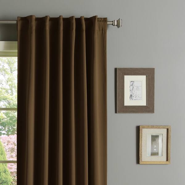 Shop Aurora Home Solid Insulated Thermal 63 Inch Blackout Curtain