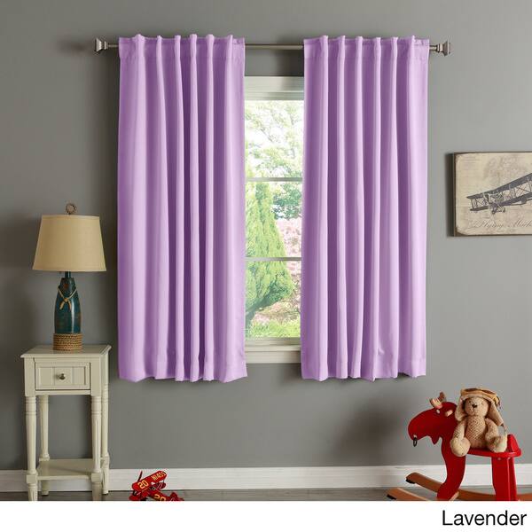 Shop Aurora Home Solid Insulated Thermal 63 Inch Blackout Curtain