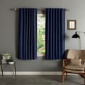 Aurora Home Solid Insulated Thermal 63-inch Blackout Curtain Panel Pair