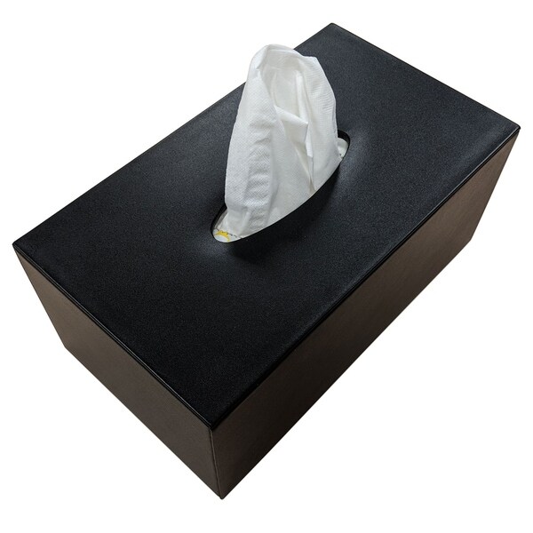 black tissue box cover rectangular