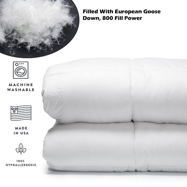 Shop Comfydown Luxurious White Comforter Goose Down 800 Fp W