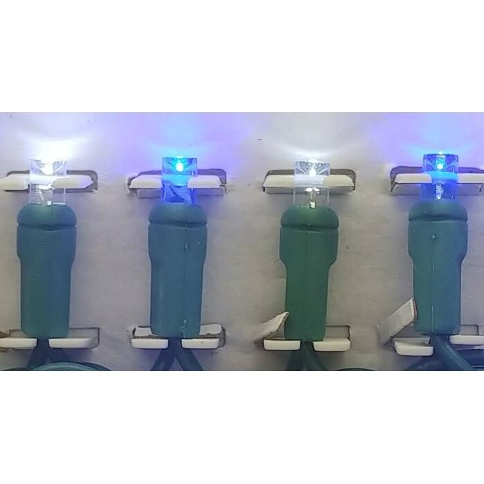 Blue and Pure White LED Light String Set of 70 Lights 5MM