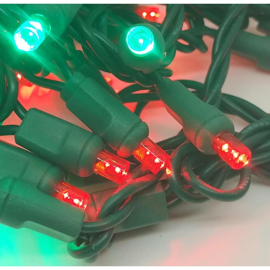 Red and Green LED Light String Set of 70 Lights 5MM