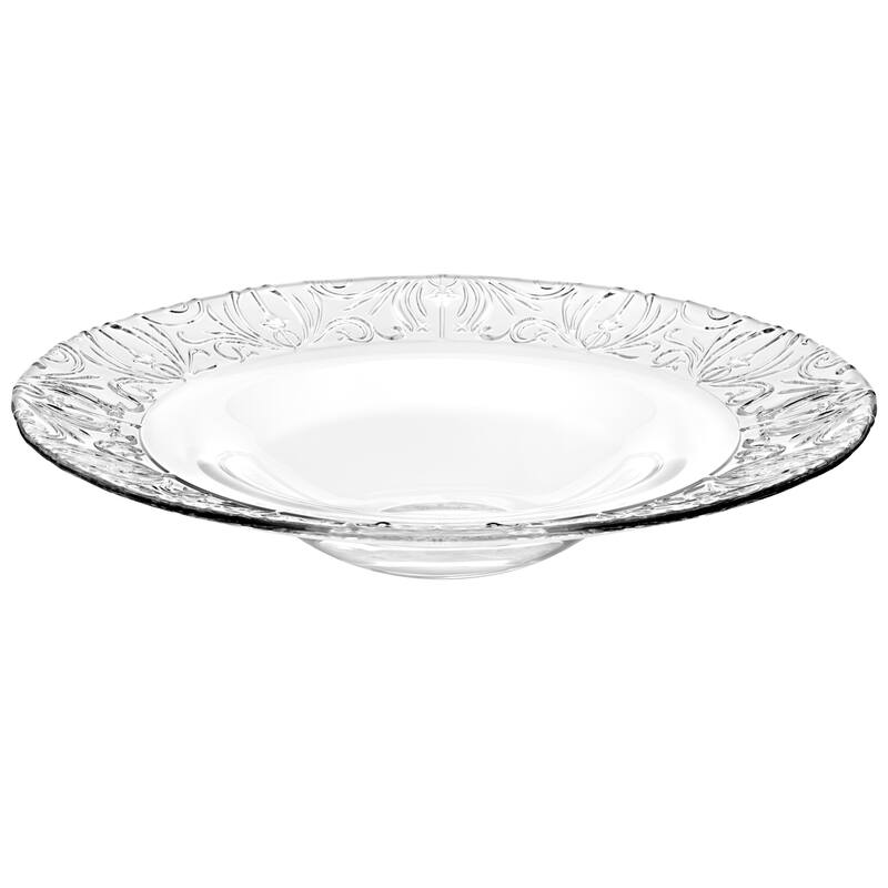 Majestic Gifts Inc. Glass Designed Serving Bowl/ Soup Plate-11.8" D