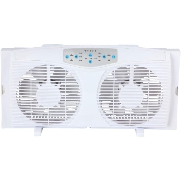 Optimus 8" Reversible Twin Window Fan F-5286