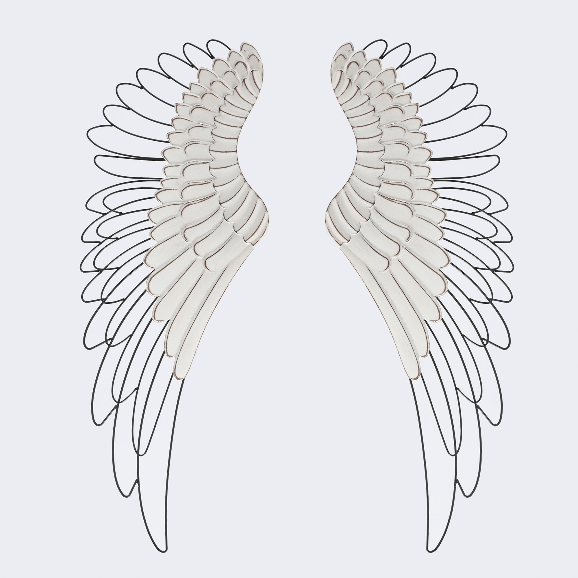 2pc Wood And Metal Angel Wings Wall Decor 2pc Wood And Metal Angel Wings Wall Decor