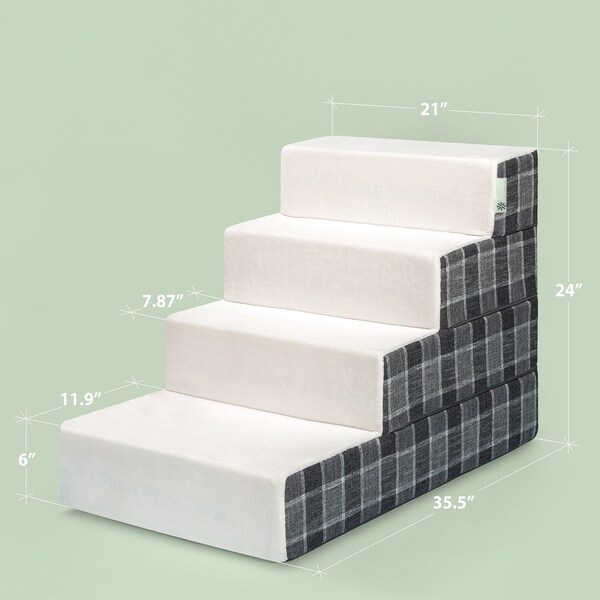 Priage By Zinus Comfort Pet Stair Grey Pattern - Bed Bath & Beyond ...