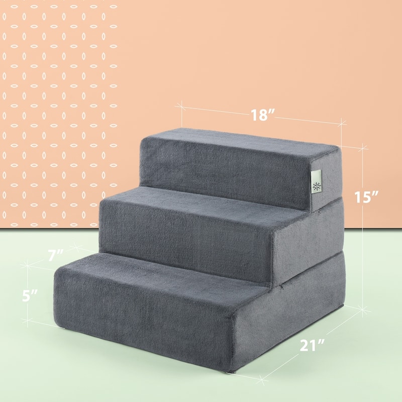 Priage by Zinus Easy Pet Stair Charcoal