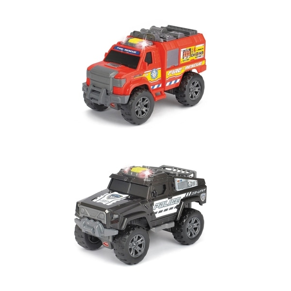 Dickie Toys Light and Sound Motorized Bundle Fire Rescue & Police Vehicles. Opens flyout.