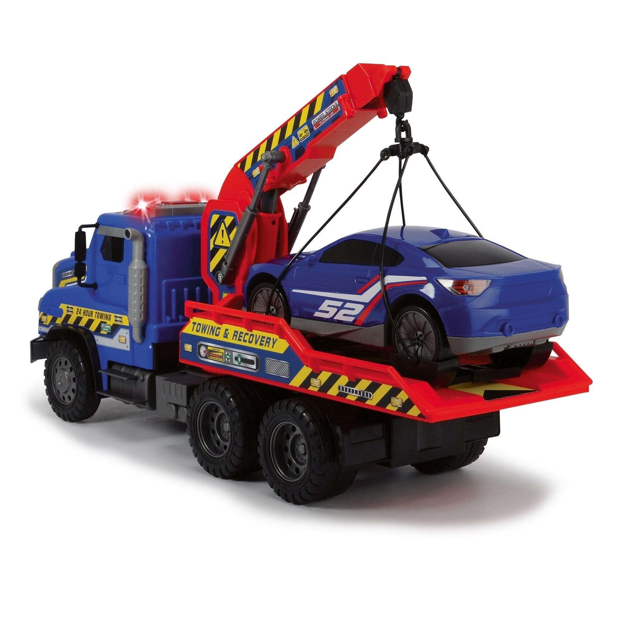 red tow truck toy