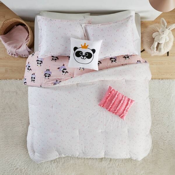 Shop Taylor Olive Daisy Pink Cotton Reversible Comforter Set