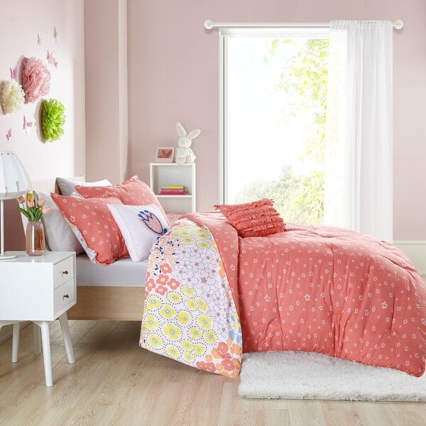 coral kids bedding