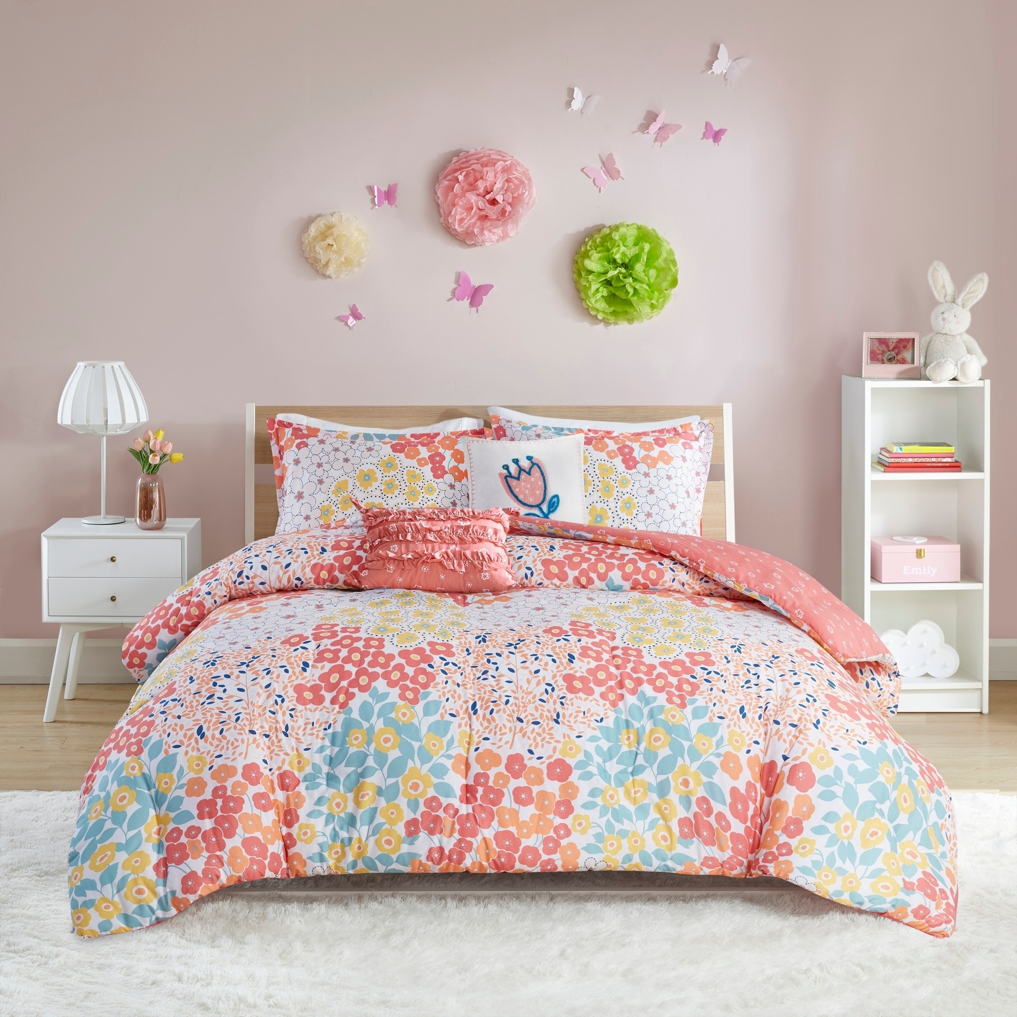 coral kids bedding